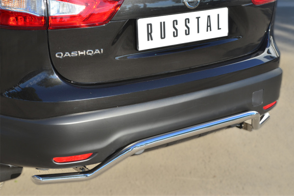 Фото Защита заднего бампера d42 (волна) в т.ч. Сборка СПБ NISSAN Qashqai 2014-2018