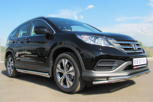 Фото Пороги труба d42/42 (секции) HONDA CR-V 2.0 2013-2015