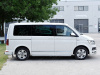 Пороги труба d42 левый С листом (лист алюм, проф. нерж)(вариант 1) VOLKSWAGEN Multivan Caravella Transporter Т6 2016 (короткая база)