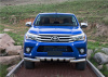 Защита переднего бампера d76+d57 с профильной защитой картера Toyota Hilux 2015-