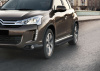 Фото Пороги алюминиевые Rival "Black" для Mitsubishi Outlander 2007-2010-2012