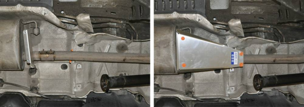 Фото Защита глушителя Автоброня для Volkswagen Transporter 2003-2015