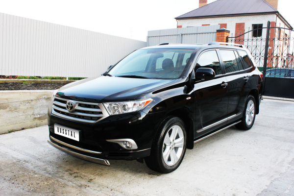 Фото Защита переднего бампера d75х42 TOYOTA Highlander 2010-2013