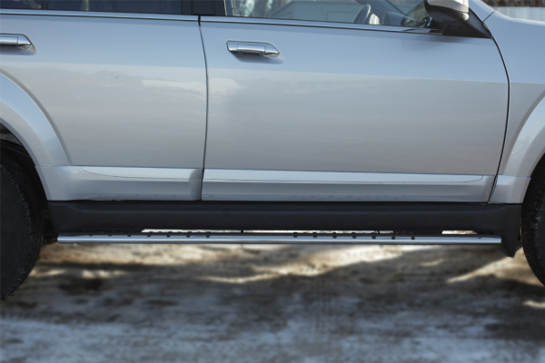 Фото Пороги труба 75х42 овал с проступью GREAT WALL Hover H3 2014-