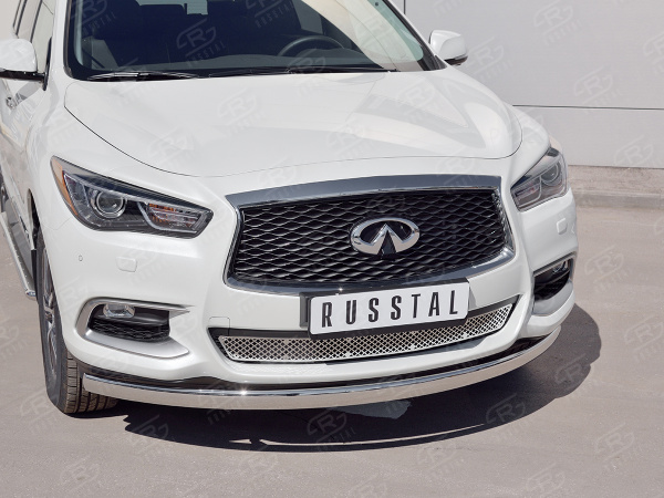 Фото Защита переднего бампера d75х42 дуга INFINITI QX60 2016-