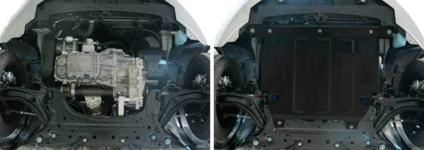 Фото Защита картера и КПП Автоброня для Ford Fiesta, V -1,3; 1,4; 1,6 2008-2015 2015-2016