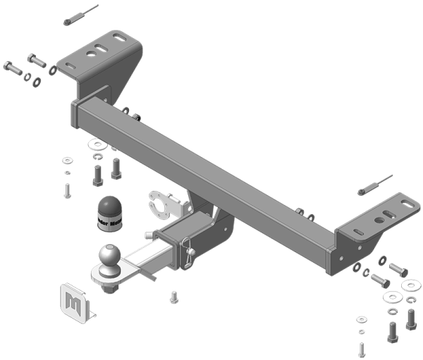 Фаркоп Мотодор с оцинкованным шаром на Haval Jolion 2021-