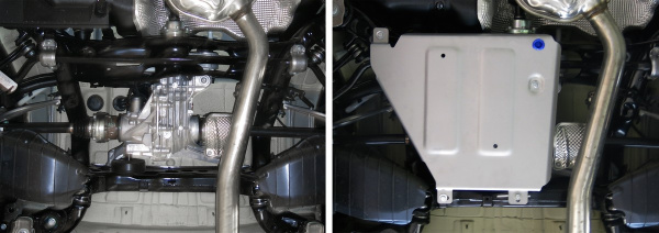 Фото Защита редуктора Rival для Audi Q5 АКПП 2017-н.в., алюминий 4 мм, с крепежом, 333.0340.1