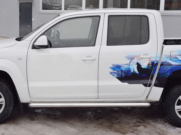 Фото Пороги труба d76 (вариант 3) VOLKSWAGEN AMAROK 2016-