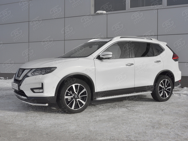 Фото Защита переднего бампера d42 секции NISSAN X-TRAIL (T32) 2018-