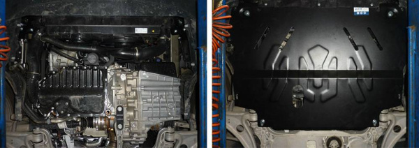 Фото Защита картера и КПП Автоброня для Seat Alhambra, V - 2,0TSI 2013-