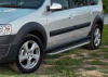 Фото Пороги алюминиевые Rival "Premium" для Lada Largus 2012- / Largus Cross 2014-