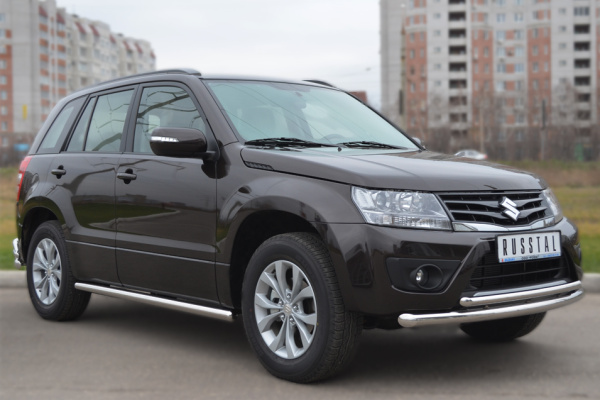 Фото Пороги труба d63 (вариант 3) SUZUKI Grand Vitara 5 дв. 2012-2016
