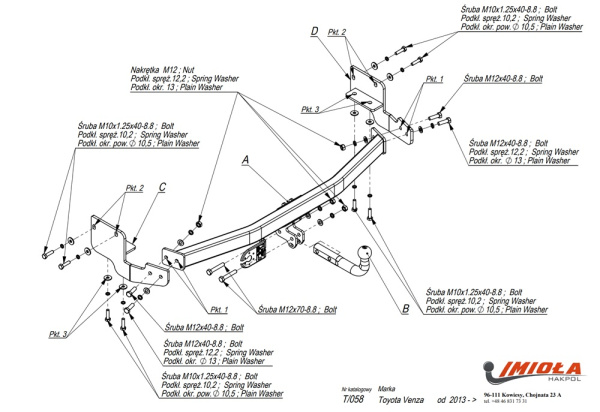фото Фаркоп Imiola для Toyota Venza 2013-