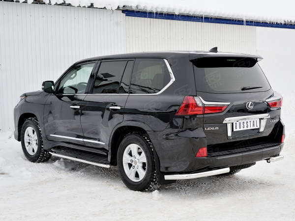Фото Защита заднего бампера уголки d63 секции LEXUS LX450d-LX570 2015 (кроме F-Sport)
