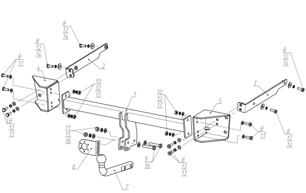 Фаркоп BERG для Ford Focus III «хэтчбек» (2011-2019)