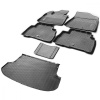 Комплект ковриков салона и багажника Rival для Kia Sorento II рестайлинг 5-дв. 2012-н.в., полиуретан, без крепежа, с перемычкой, 6 шт., K12804003-1