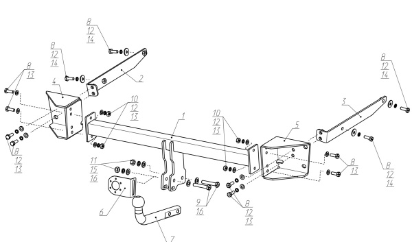 Фаркоп BERG для Ford Focus II «седан» (2004-2011)