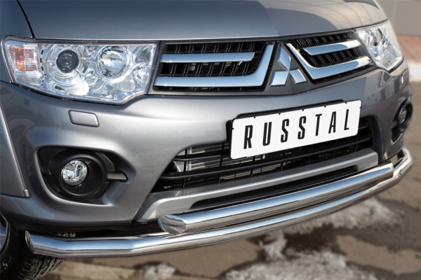 Фото Защита переднего бампера d63 (секции) d63 (дуга) MITSUBISHI L200 2014
