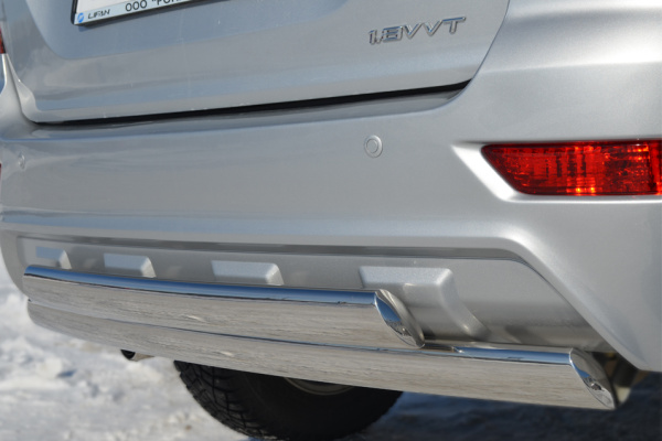 Фото Защита заднего бампера 75х42/75х42 овал (дуга) LIFAN X60 2011-2016