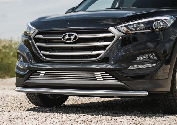 Фото Защита переднего бампера d57 Hyundai Tucson 2015-
