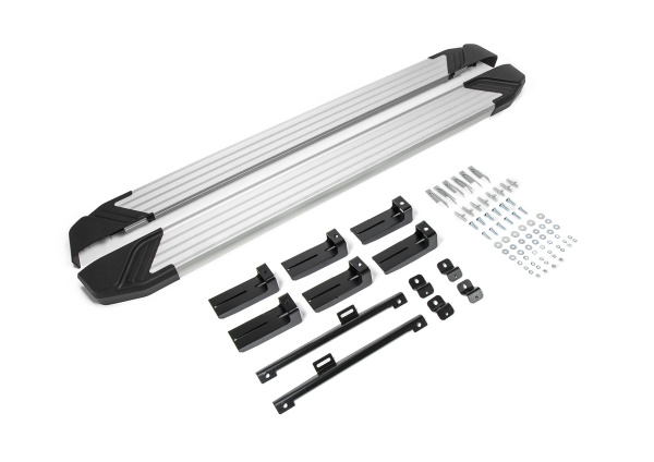 Фото Пороги алюминиевые Rival "Silver" для Skoda Kodiaq 2017-