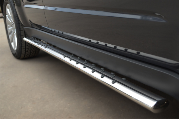 Фото Пороги труба d75х42 с проступью SUBARU Forester 2008-2012