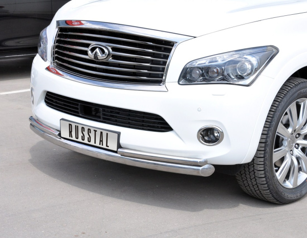 Фото Защита переднего бампера d76/42 INFINITI QX 56 2010-2014