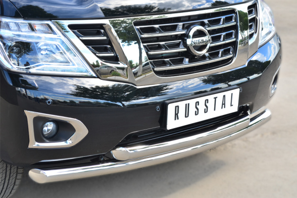 Фото Защита переднего бампера d76 (дуга) d76 (дуга) NISSAN Patrol 2014-