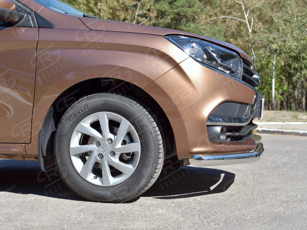 Фото Защита переднего бампера d63 секция LADA XRay 2015