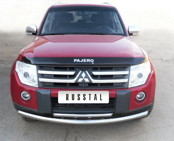 Фото Защита переднего бампера d76/42 MITSUBISHI Pajero 4 2006-2011