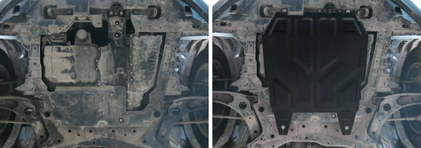 Фото ЗК и КПП Автоброня для Citroёn C-Crosser 2007-