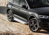 Фото Пороги алюминиевые Rival "Silver" для Audi Q5 2017-
