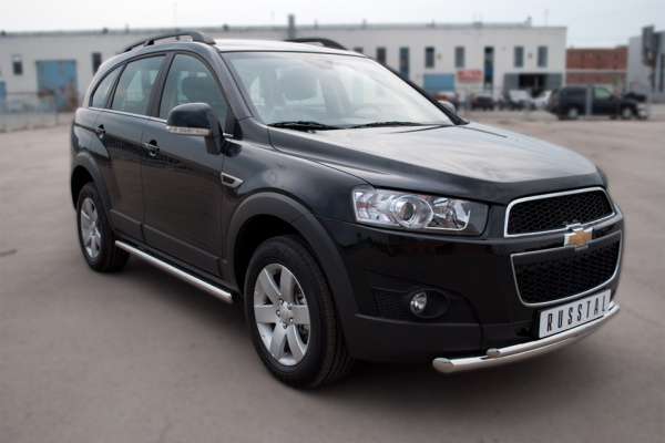 Фото Защита переднего бампера d63/42 CHEVROLET Captiva 2011-2013