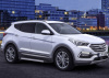 Фото Пороги алюминиевые Rival "Silver" для Hyundai Santa Fe 2012-2016-