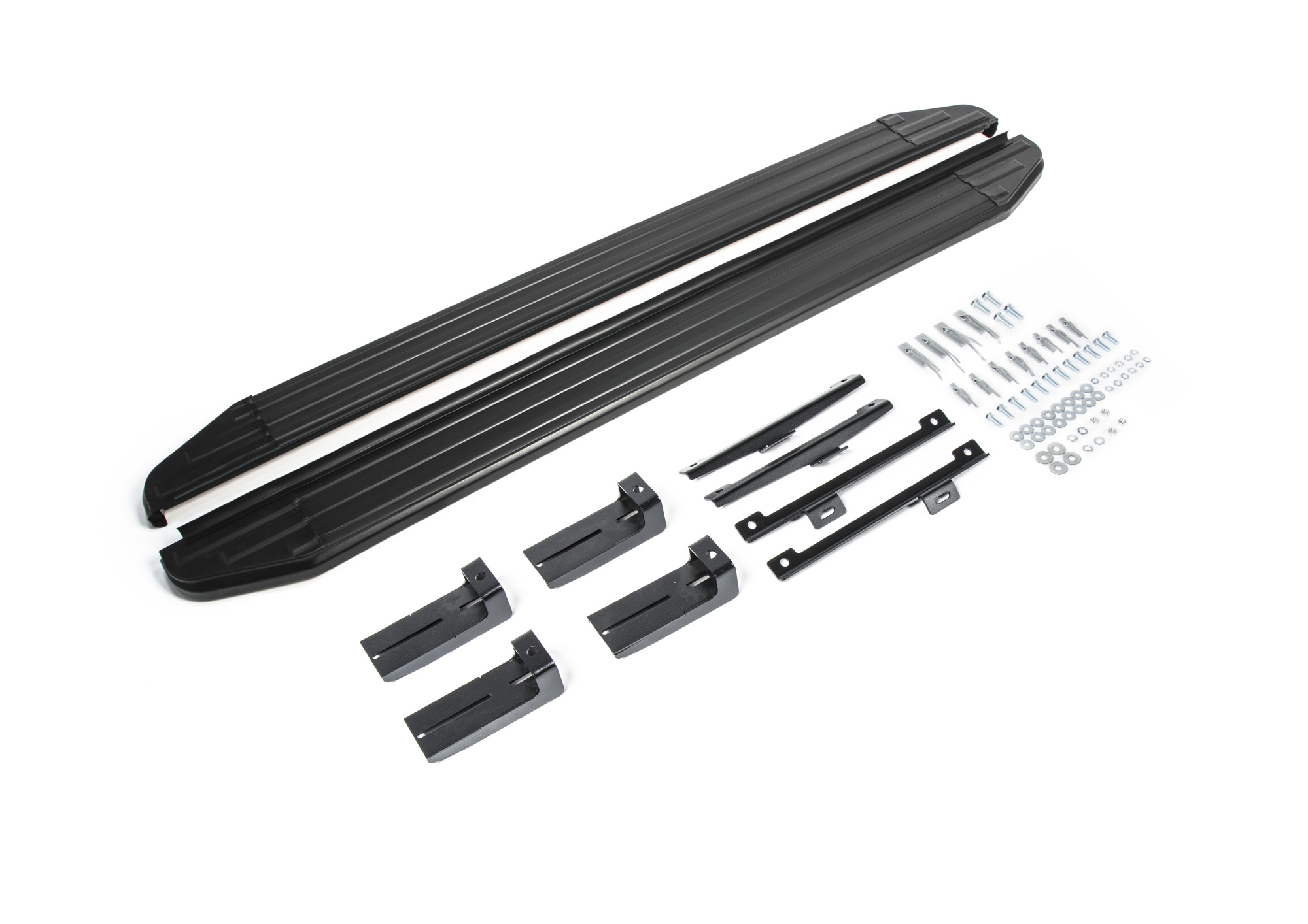 Фото Пороги алюминиевые Rival "Premium-Black" для Volkswagen Tiguan 2017-