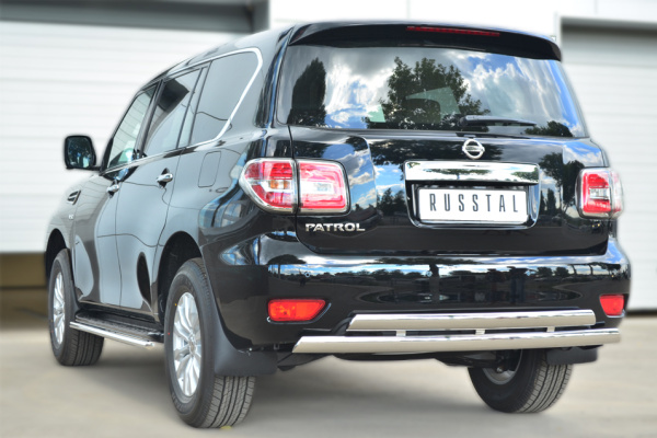 Фото Защита заднего бампера d75х42 (дуга) d75х42 (дуга) NISSAN Patrol 2014-