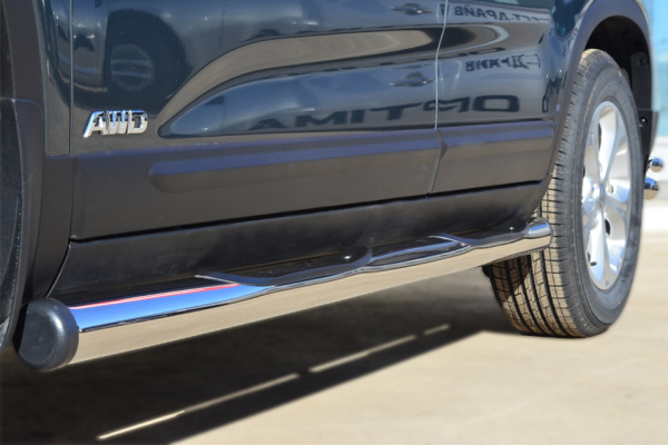 Фото Пороги труба d76 с накладкой (вариант 2) KIA Sorento 2012-