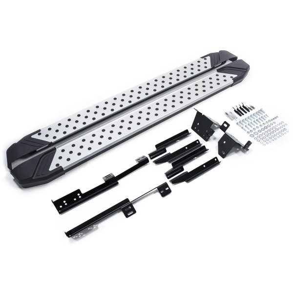 Фото Пороги алюминиевые Rival "Bmw-Style" для Nissan X-Trail 2015-