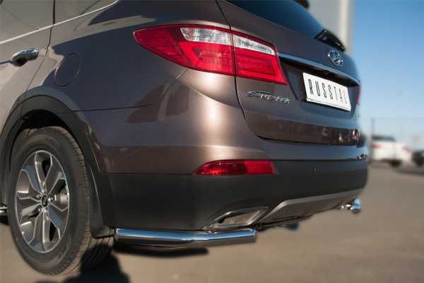 Фото Защита заднего бампера уголки d63(секции) HYUNDAI SANTA FE GRAND 2014-2015