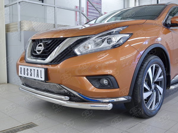 Фото Защита переднего бампера d63 секция-d42 дуга NISSAN MURANO 2016