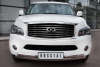 Защита переднего бампера 75х42_(75х42)х2 овалы INFINITI QX 56 2010-2014