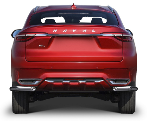Фото Защита заднего бампера d57 уголки Rival для Haval F7 2019-н.в./F7x 2019-н.в.
