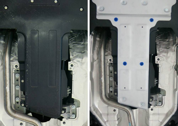 Фото Защита КПП Rival для Jaguar XE 4WD 2015-н.в., алюминий 4 мм, с крепежом, 333.2605.1