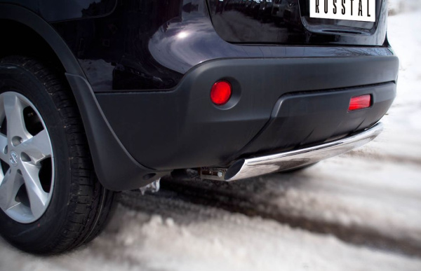 Фото Защита заднего бампера d75х42 овал (дуга) NISSAN Qashqai 2010-2013