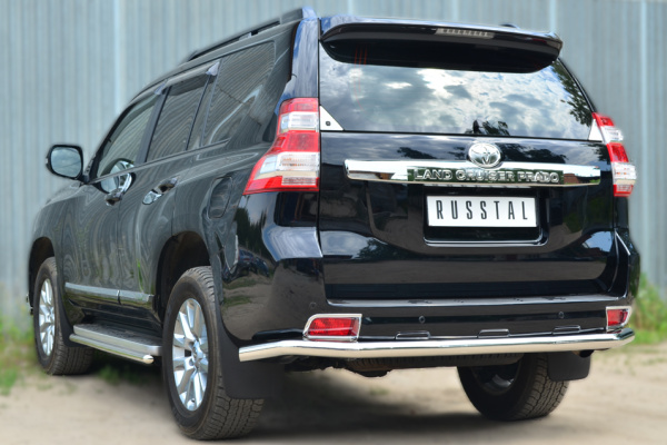 Фото Защита заднего бампера d63 (секции) TOYOTA LC Prado 150 2014-2017