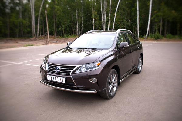 Фото Защита переднего бампера d63 (дуга) Lexus RX270/350/450 2009-2012
