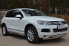 Пороги труба 75х42 с проступью VOLKSWAGEN Touareg 2010-2013