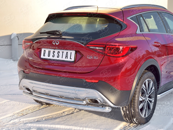 Фото Защита заднего бампера d63 дуга-d42 дуга INFINITI QX30 2016