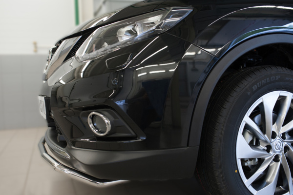 Фото Защита переднего бампера d42 (волна) NISSAN X-Trail 2015-2017